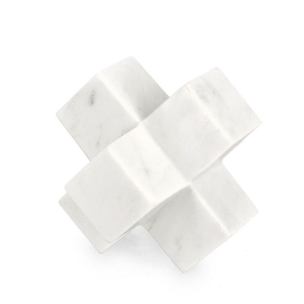 DÉCORAION KANDY CROIX MARBRE BLANC