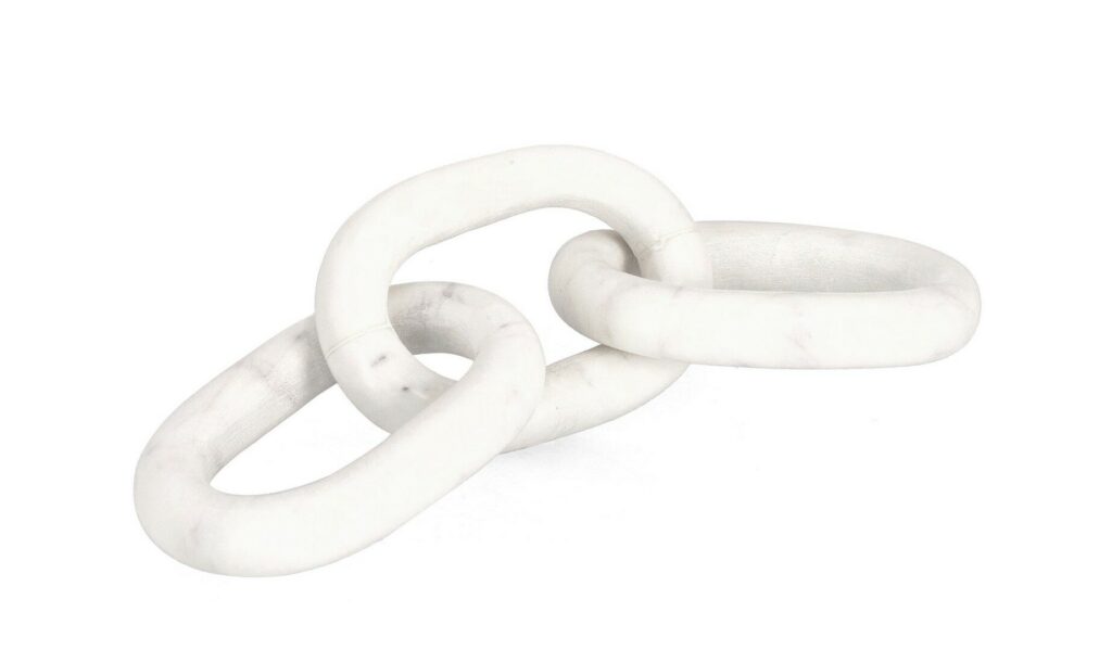 DÉCORAION KANDY CHAÎN 3A MARBRE BLANC