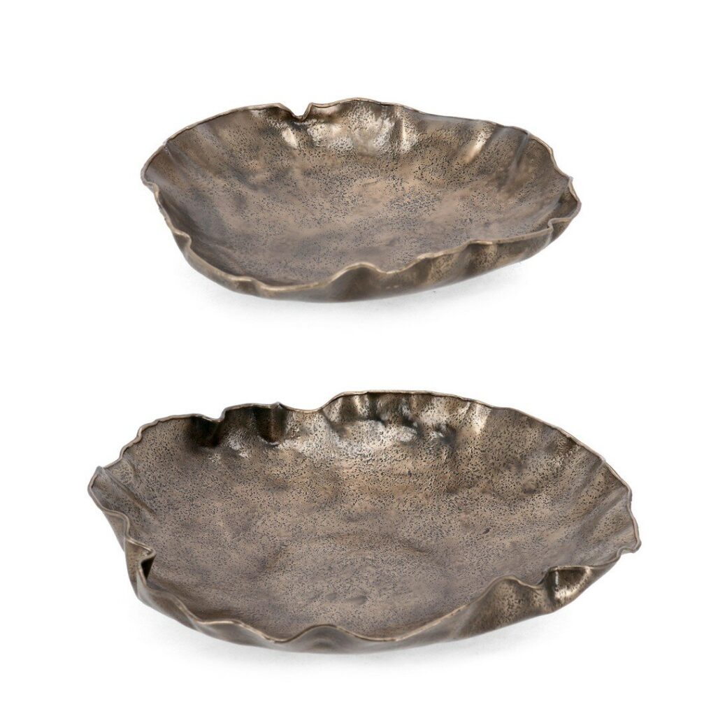 PRADESH SET2 GOLDEN DECOR TRAY