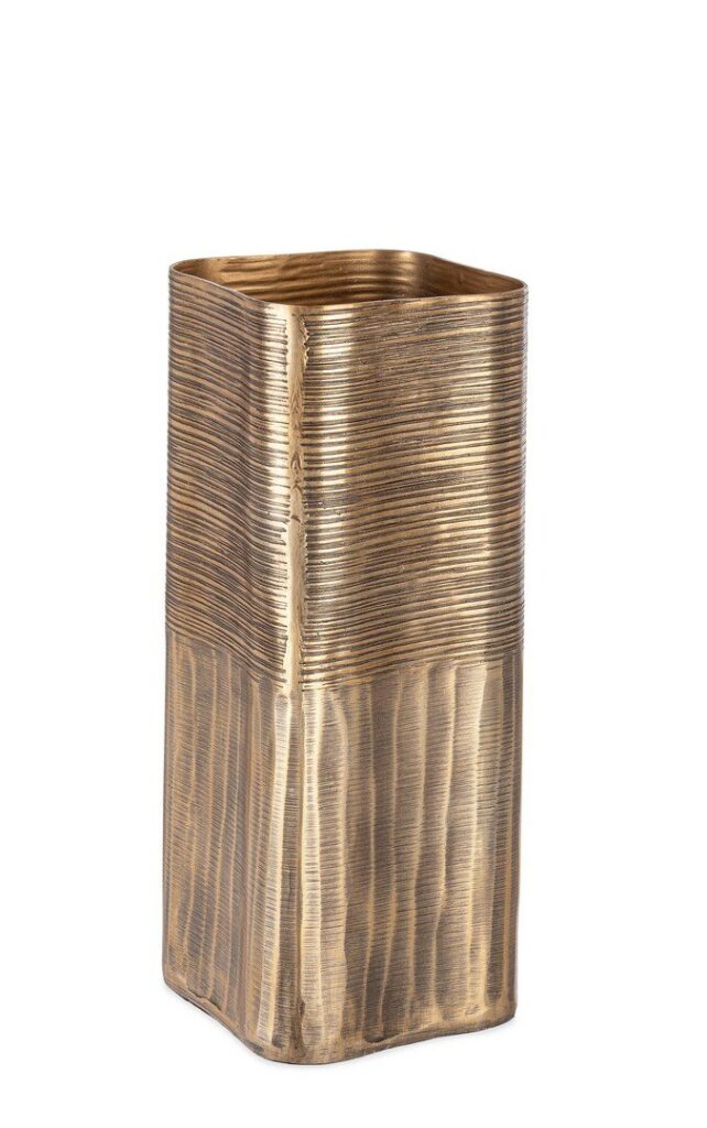 REEL RECT GOLDEN VASE HOLD. H31