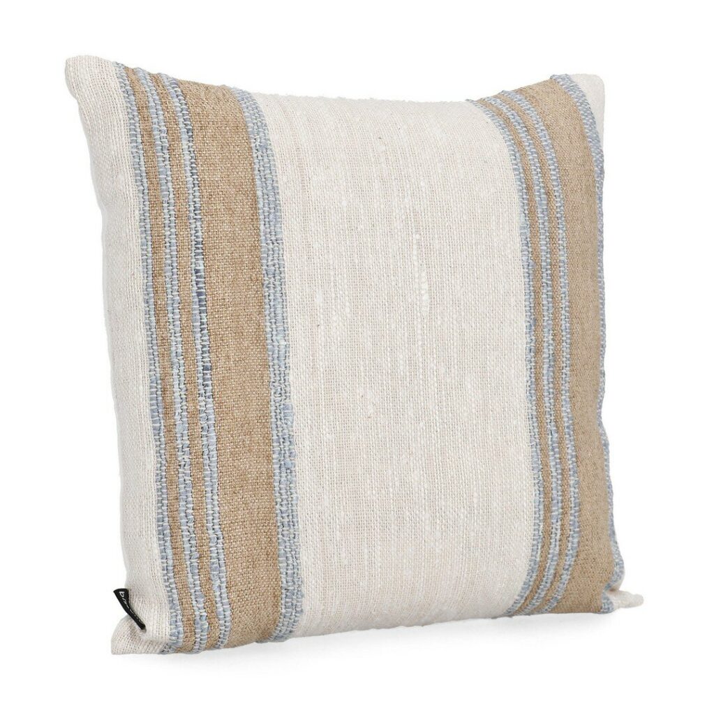 KISSEN KOTRI CREME NATURFARBE BLAU 50X50