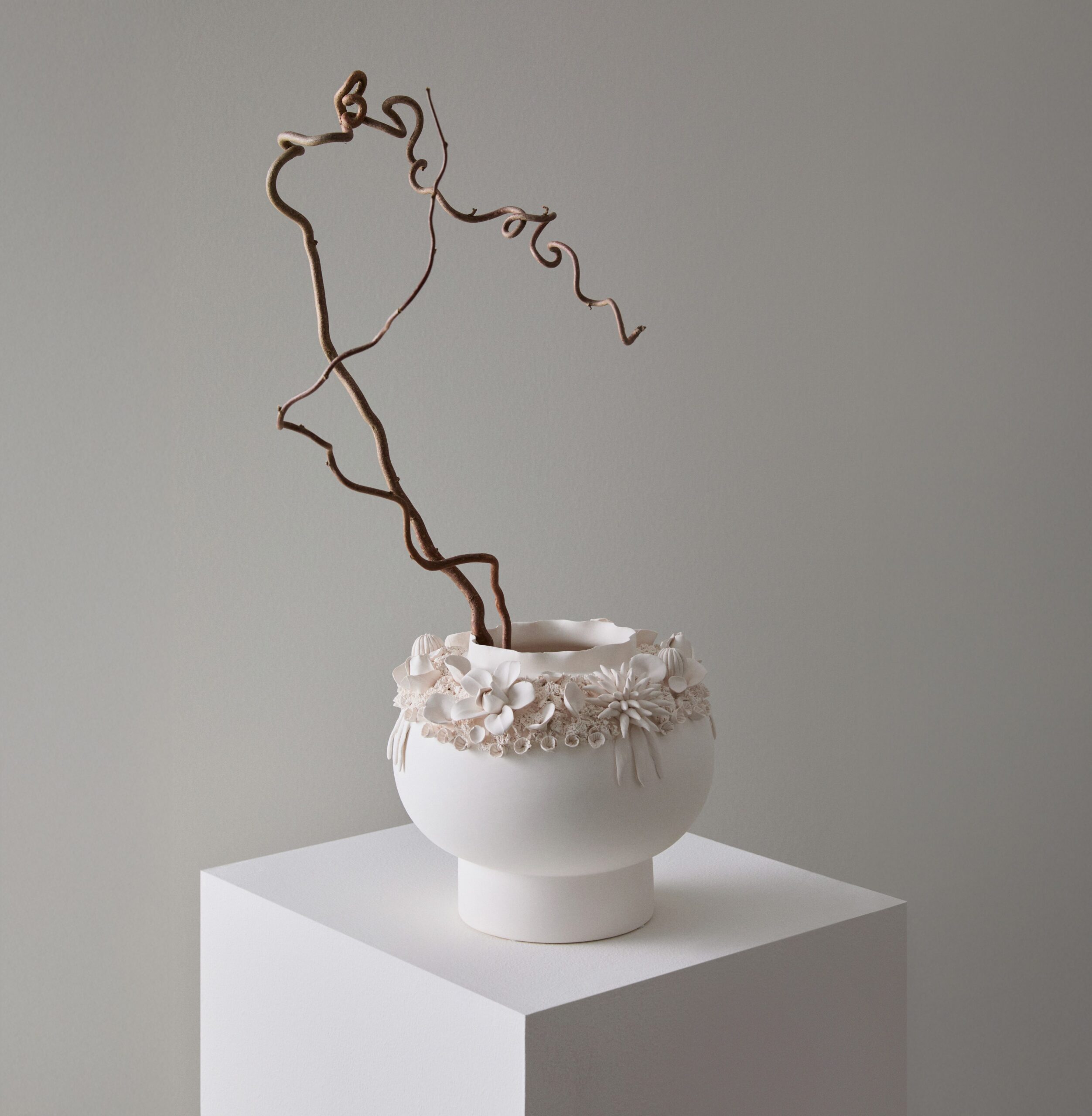Vaso Minde bianco 24 cm