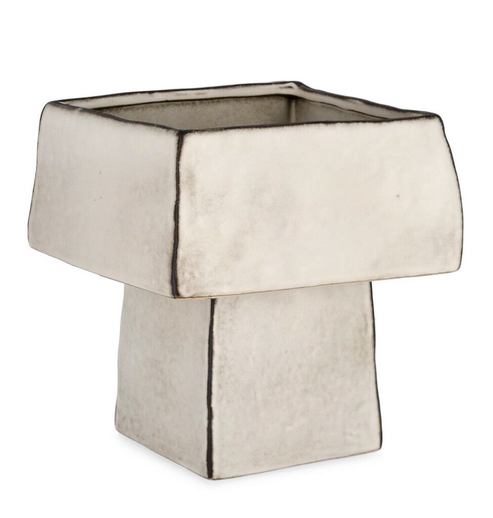 VASE NIKOS QUADRAT HOCH WEISS H24,5
