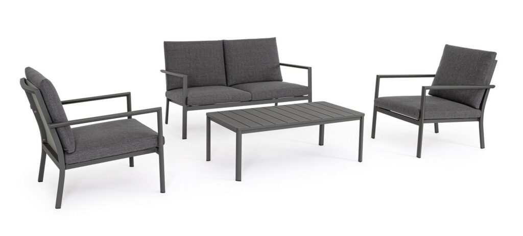 KONNOR ANTHR SOFA SET4 W-CUSH CX23