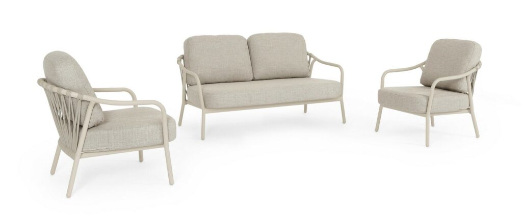 EDVIGE PELICAN SOFA SET3 W-CUSH