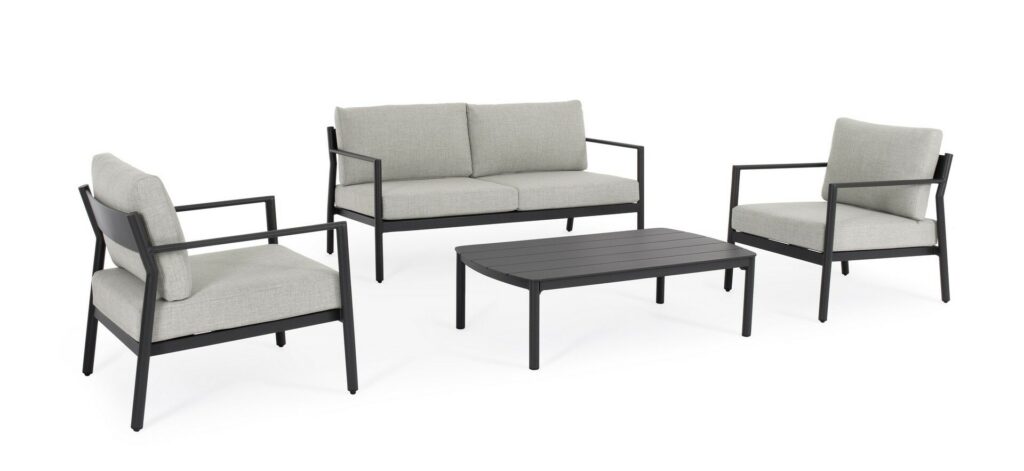 SIRIUS CHARCOAL YK13 SOFA SET4 W-CUSH