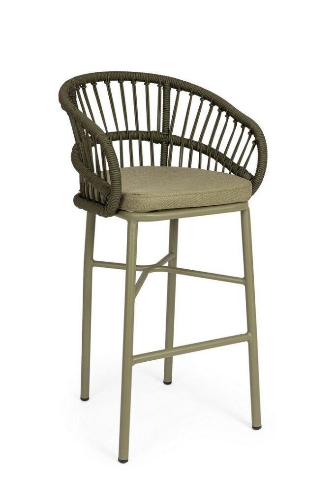 ODIVELAS GREEN BAR STOOL  W-CUSH
