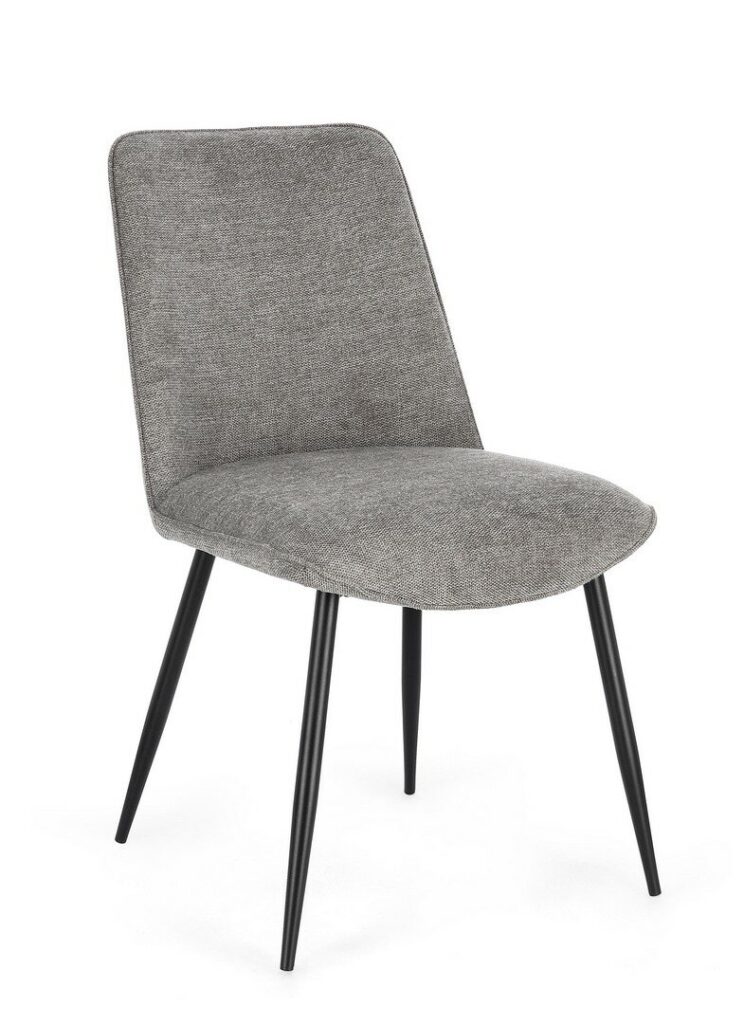 CHAISE CORA NOIR/GRIS FONCÉ