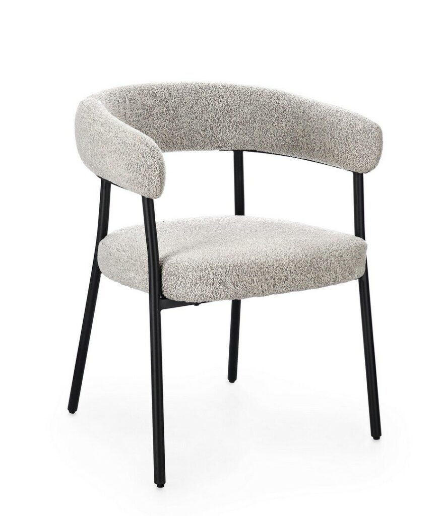 CHAISE AC-ACC GIAELE NOIR/TAUPE