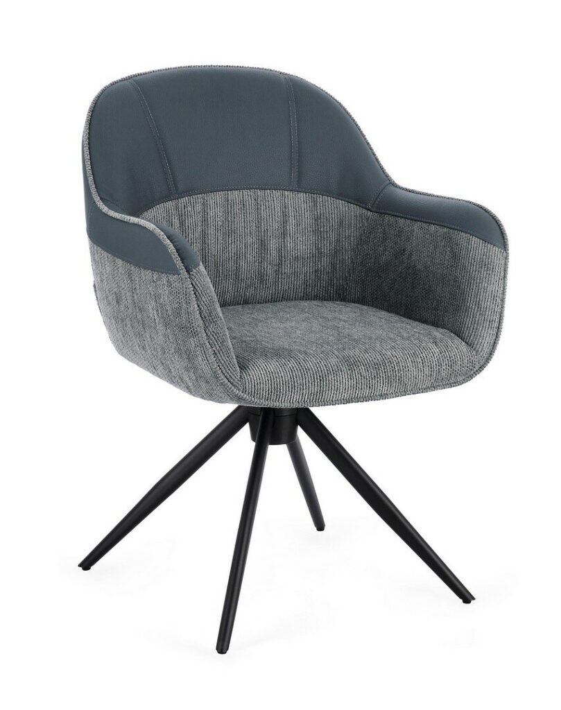 SEDIA C-BR GIREVOLE ISOTTA GRIGIO