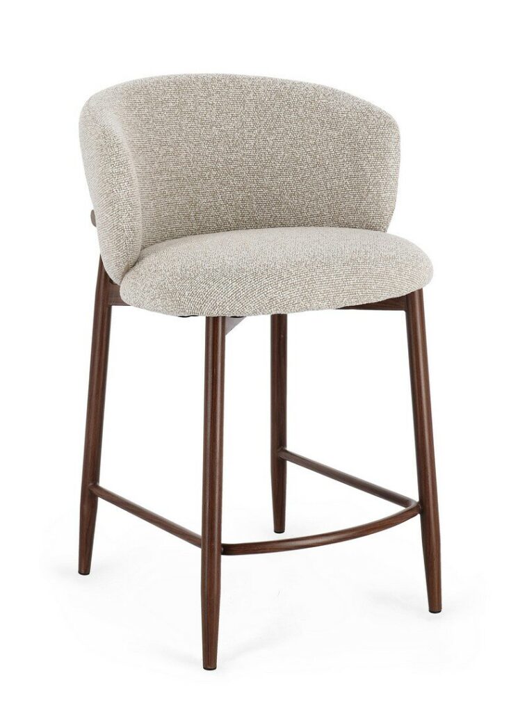 TABURETE COCINA AMALIA NOZ/BEIGE