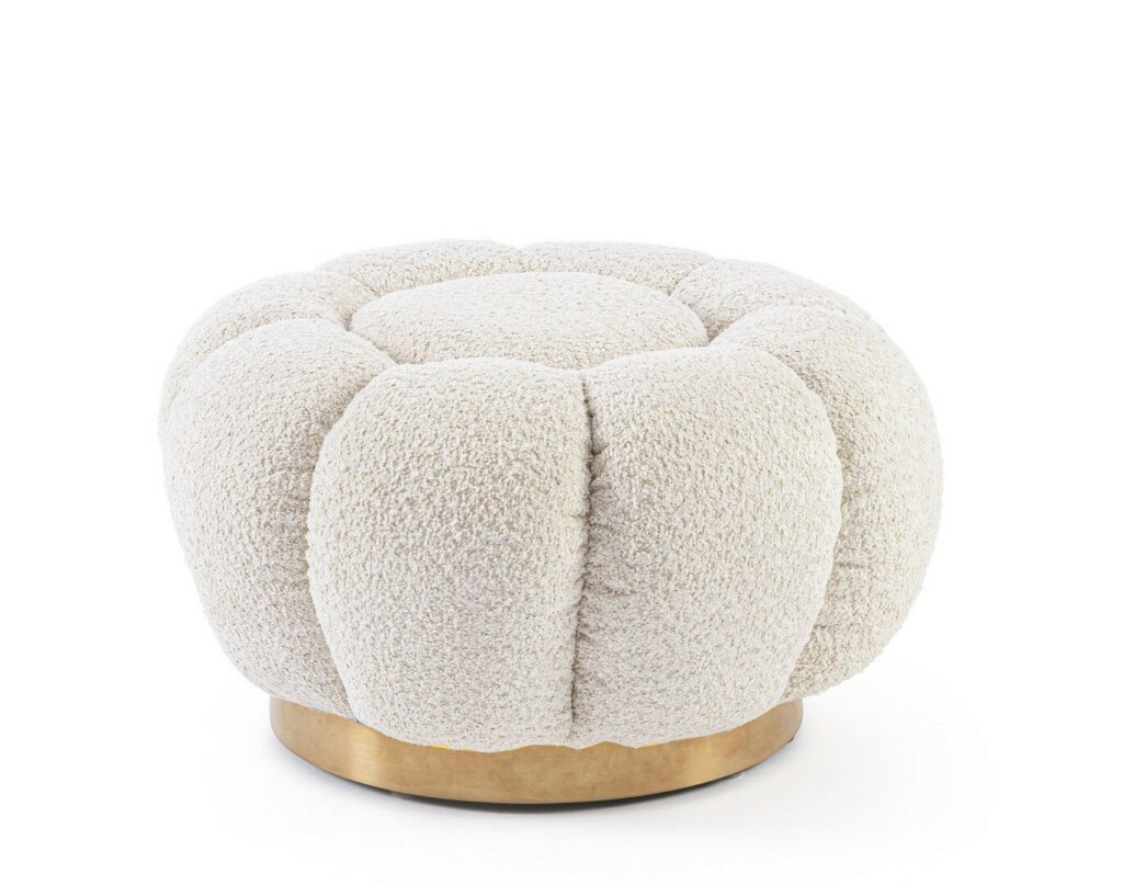 POUF FLOREL NATURALE