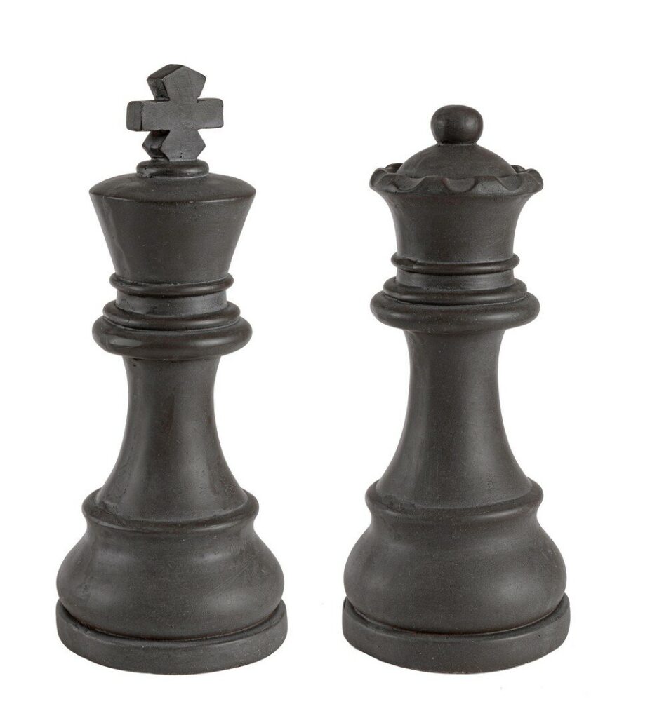 CHESS KING-QUEEN ANTHR DECORATION ASST2