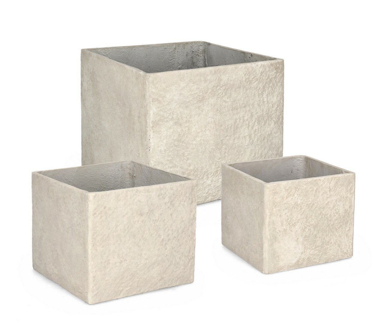 SET3 P.VASE MEILI CARRÉ HAUT BEIGE