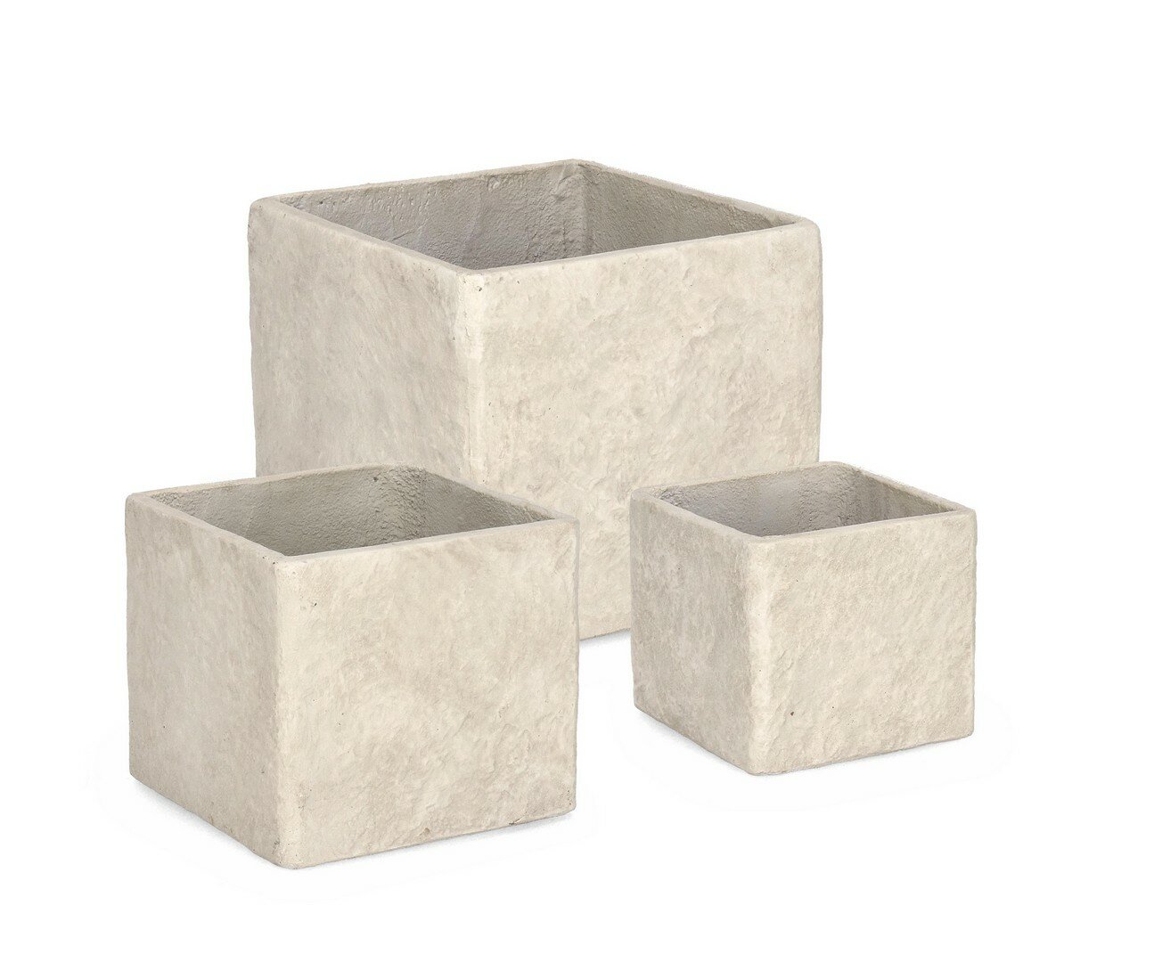 SET3 P.VASE MEILI CARRÉ BAS BEIGE