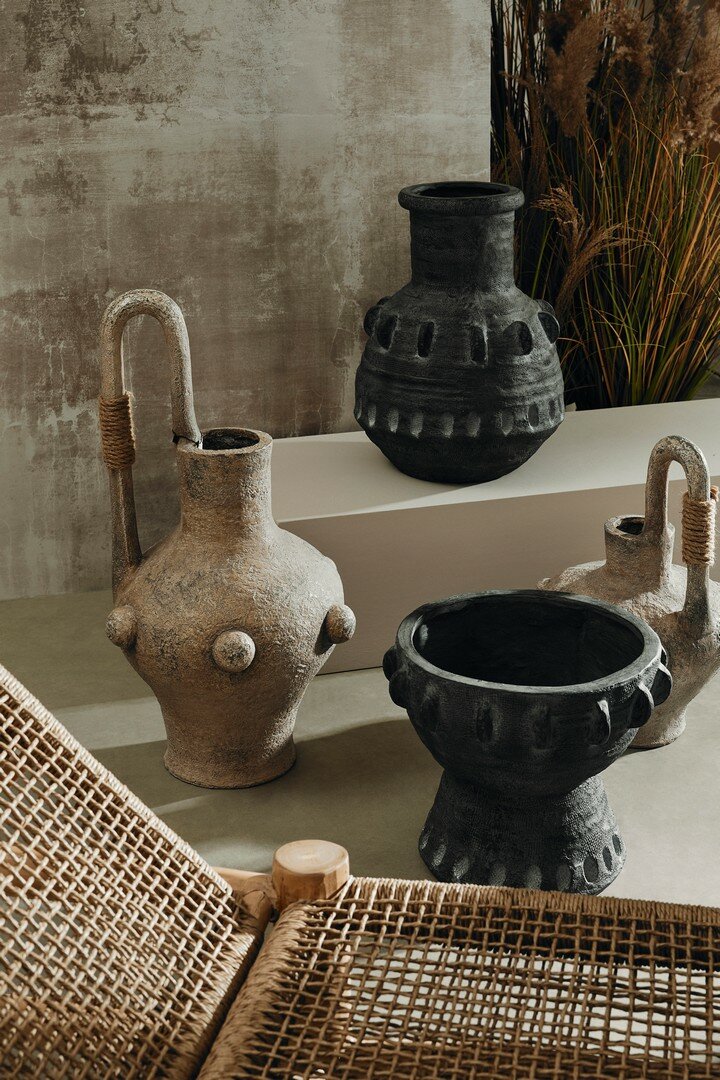 P.VASE CROMITE RO BEIGE H50