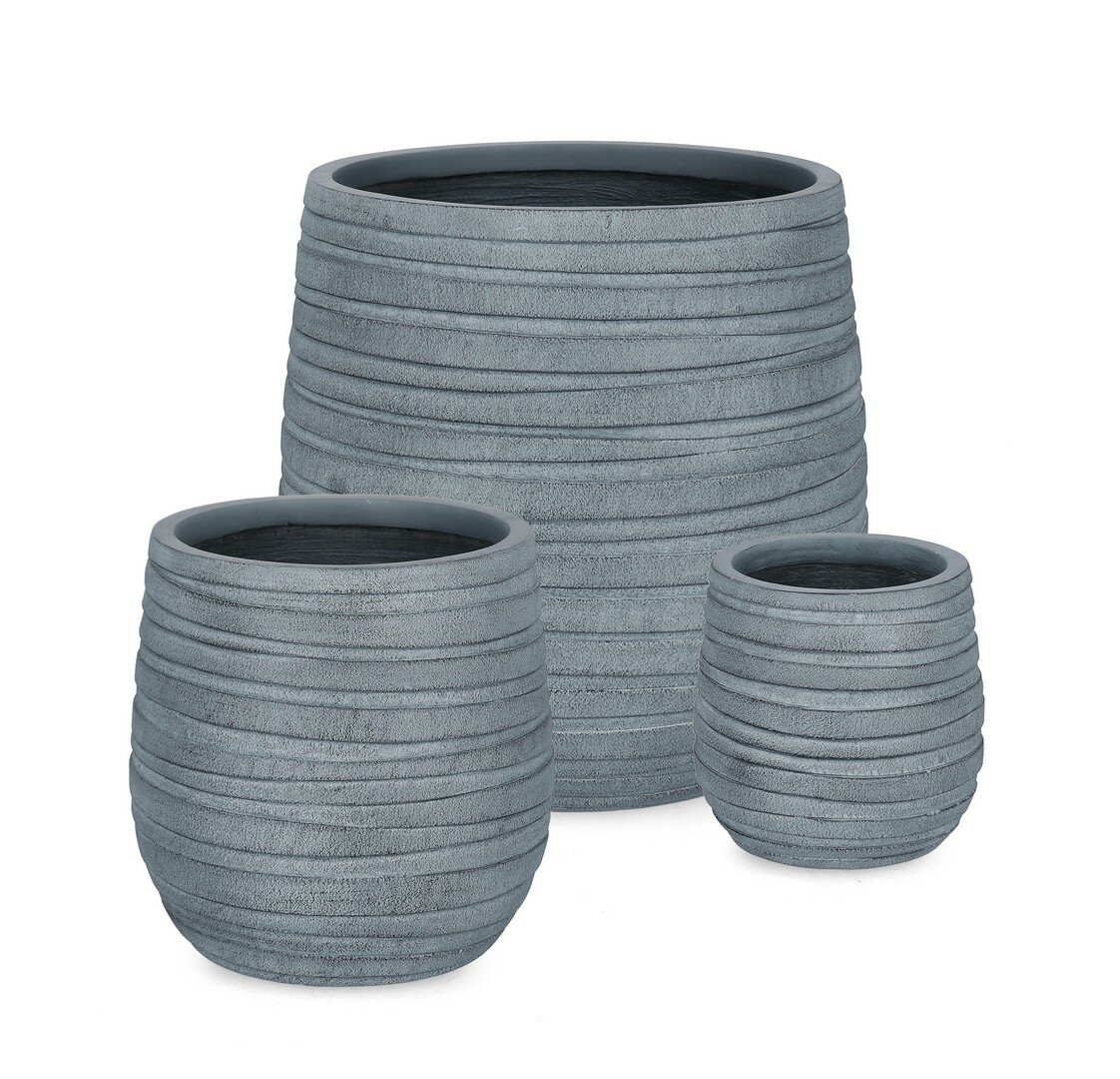 STRIPS SET3 LOW GREY VASE HOLDER