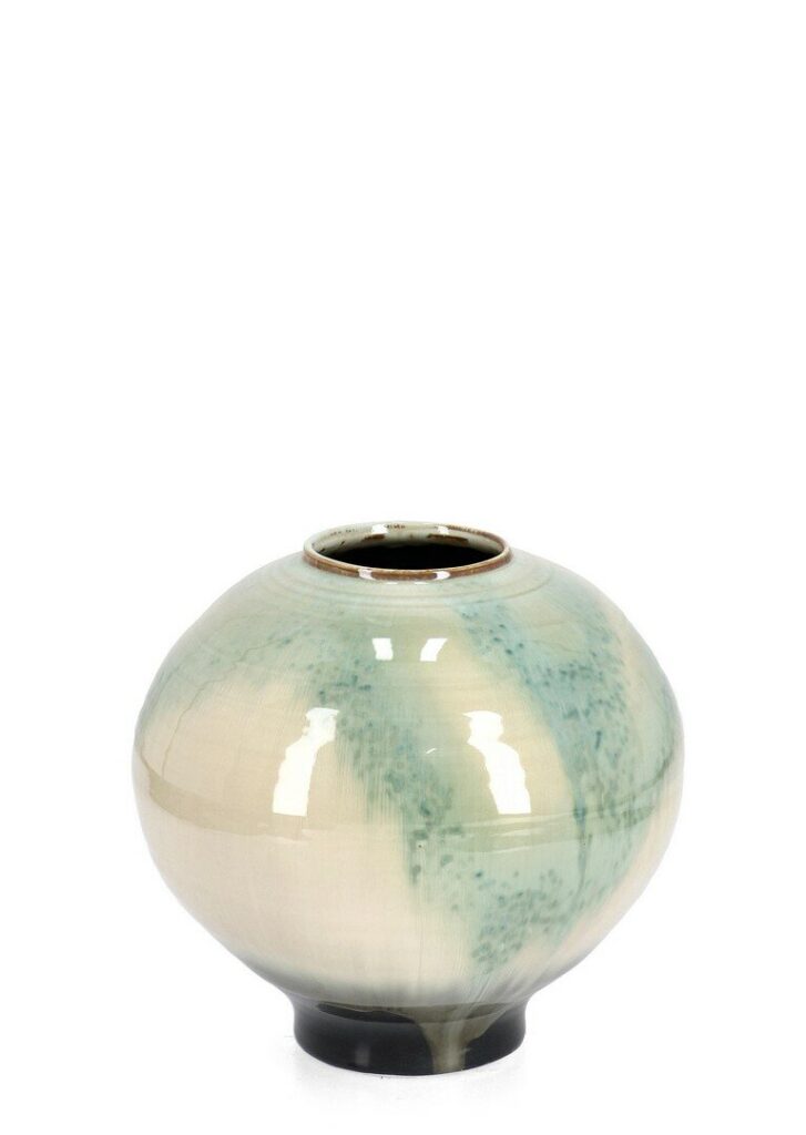 P.VASO COIRA TONDO BIANCO AZZURRO D30