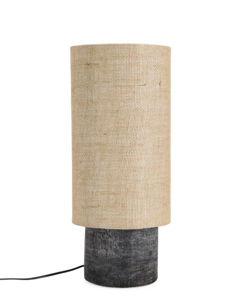 LÁMPARA MESA DONDA NEGRO H54,5