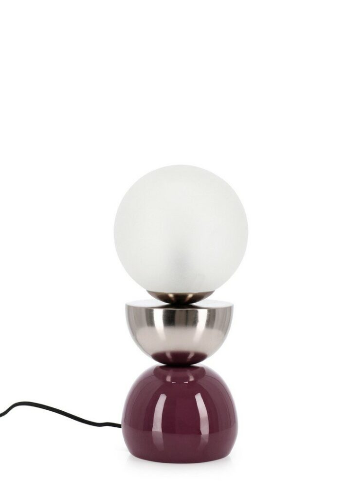 TISCHLAMPE MALTON SILBER ROT H34