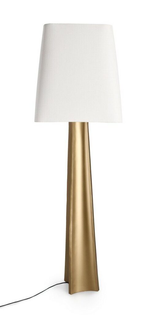 LAMPADAIRE TRIPURA OR/BLANC H151