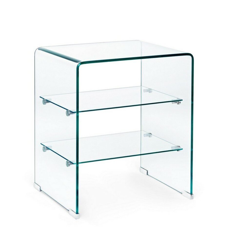 MEUBLE 3ÉTAGÈRES IRIDE VERRE 50X40
