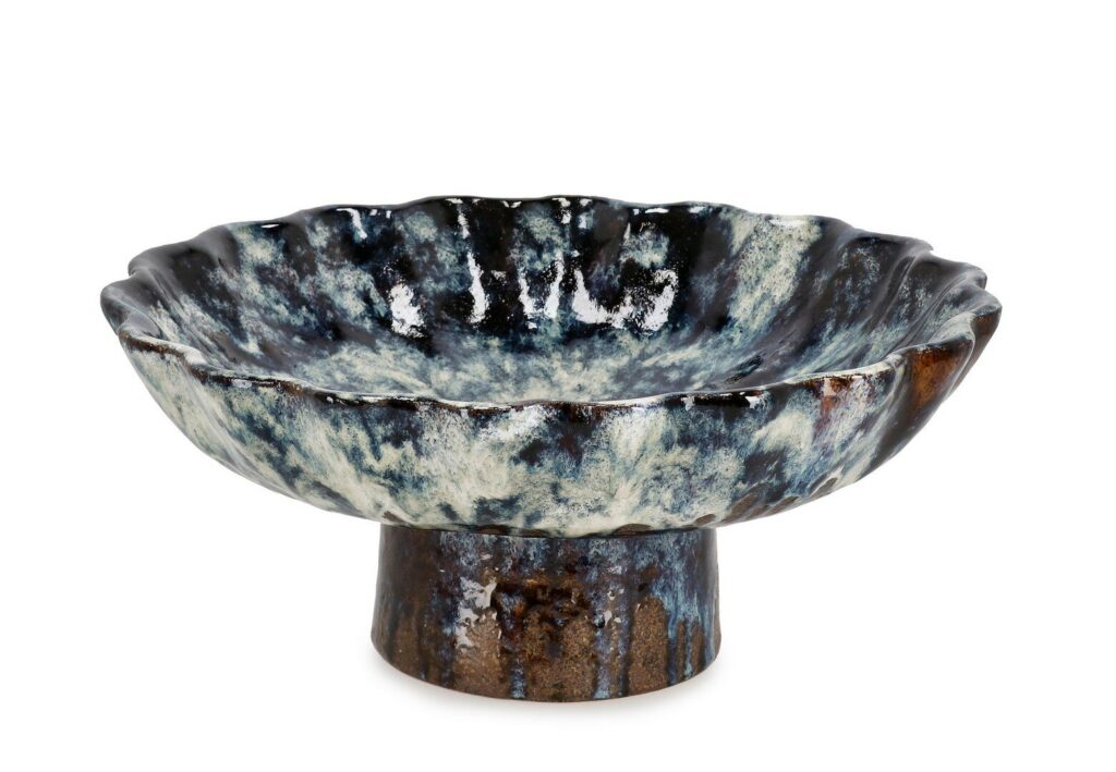 DELFA RO BL-WHITE DECOR BOWL D36