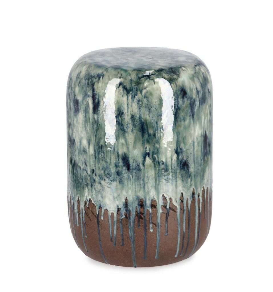 TAVOLINO DECORAT DELFA TO AZZU-BLU H46,5